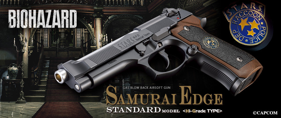 Réplique airsoft GBB Samurai Edge inspirée de Resident Evil, modèle STARS R.P.D.