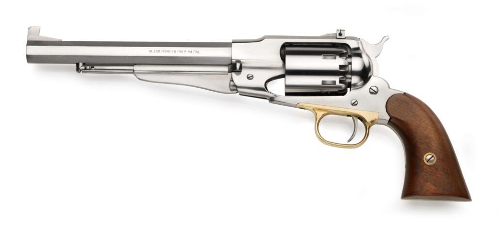 Remington 1858 version Target inox avec hausse réglable classé en catégorie B en France.