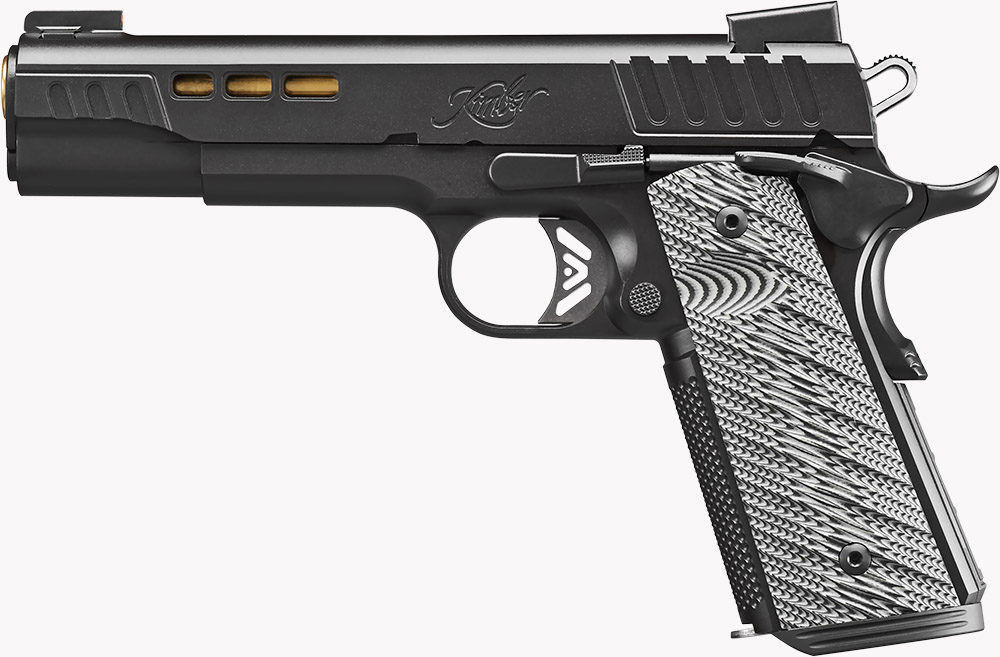 Pistolet Kimber Rapide noir et argent avec finitions sportives haut de gamme