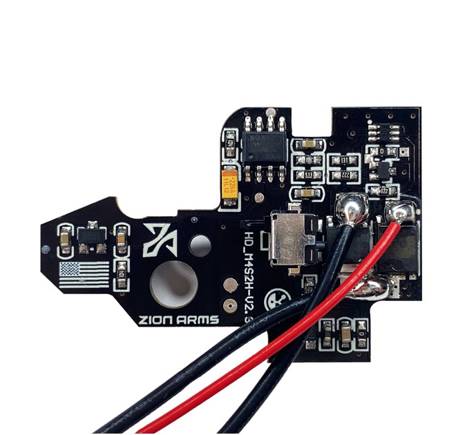 Nebula ETU V2 de Zion Arms utilisé sur certaines répliques Lancer Tactical Gen 2 Proline et Gen 3 pour améliorer la gestion électronique et la réactivité de tir.