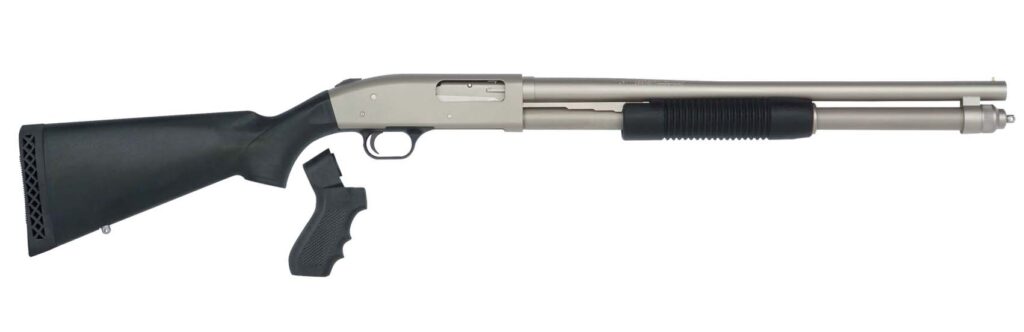 Mossberg 590 Mariner, fusil à pompe avec finition résistante à la corrosion et crosse synthétique noire