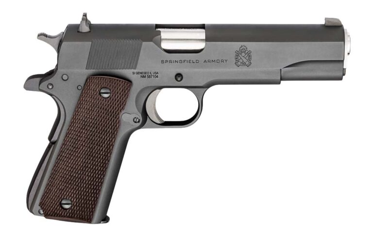 Pistolet Springfield Armory 1911 Mil-Spec vu de profil